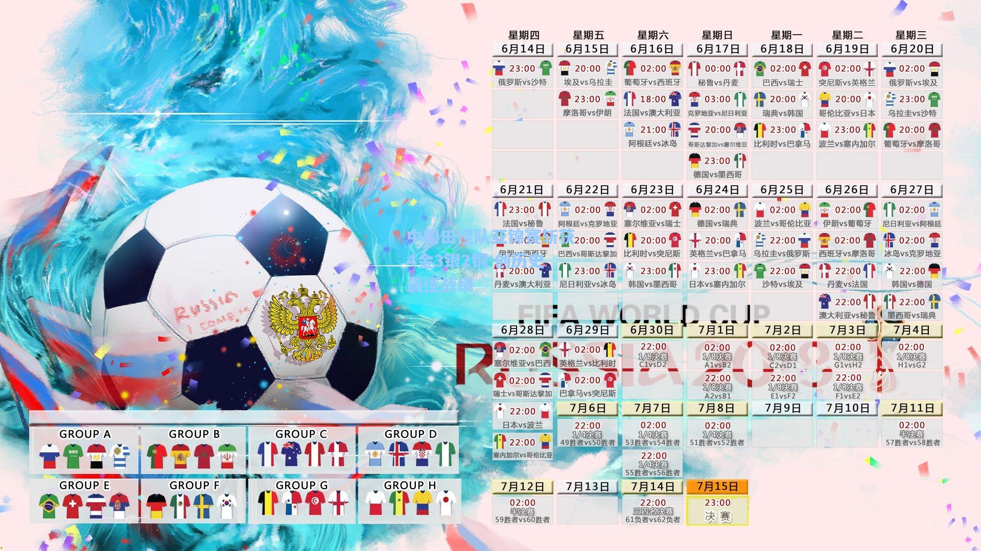 中国田径队亚锦赛斩获4金3银2铜 创历史最佳战绩